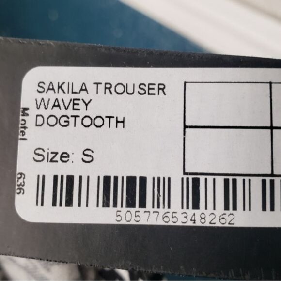 NWT Motel Rocks Sakila Trouser in Wavy Dogtooth Print Size Small - Picture 8 of 10